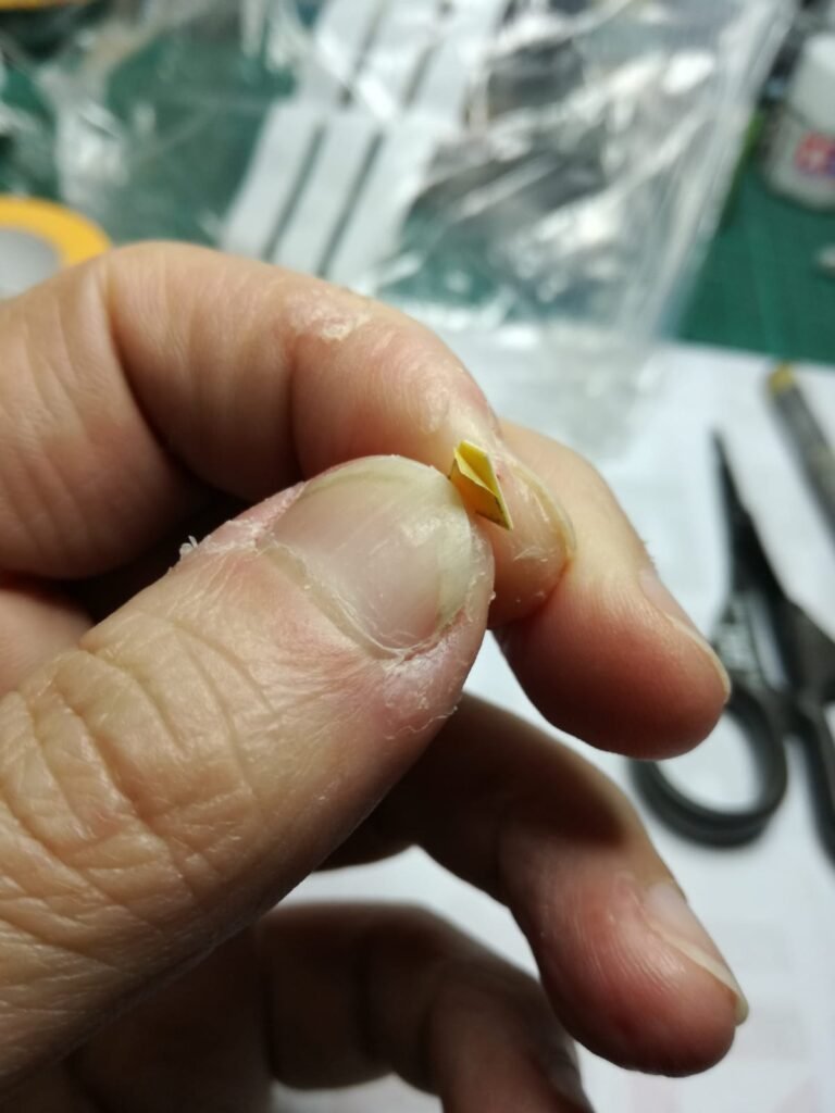 6. Separamos una de las tiras